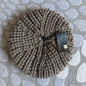 Nobis Women's Wool Knit Beret in Fossil